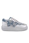 Buy_Anaar_Blue Miami Palms Cutdana Embroidered Flat Sneakers _Online_at_Aza_Fashions