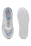 Anaar_Blue Miami Palms Cutdana Embroidered Flat Sneakers _at_Aza_Fashions