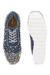 Shop_Anaar_Blue Stone Dynasty Embellished Wedge Sneakers _at_Aza_Fashions