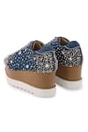 Shop_Anaar_Blue Stone Dynasty Embellished Wedge Sneakers _Online_at_Aza_Fashions