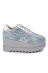 Buy_Anaar_Blue Sequin Moon Embroidered Wedge Sneakers _Online_at_Aza_Fashions