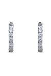 Buy_Tsara_Silver Plated Crystal Embellished Hoops_Online_at_Aza_Fashions