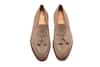 3DM LIFESTYLE_Grey Tassel Ornamented Leather Loafers _at_Aza_Fashions