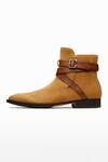 Buy_3DM LIFESTYLE_Brown Plain Jodhpur Leather Boots _Online_at_Aza_Fashions