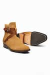 Shop_3DM LIFESTYLE_Brown Plain Jodhpur Leather Boots _Online_at_Aza_Fashions