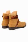 3DM LIFESTYLE_Brown Plain Jodhpur Leather Boots _at_Aza_Fashions