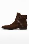 3DM LIFESTYLE_Brown Plain Leather Jodhpur Boots _Online_at_Aza_Fashions