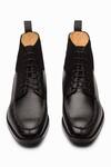 Shop_3DM LIFESTYLE_Black Plain Split Toe Derby Combination Boots _at_Aza_Fashions