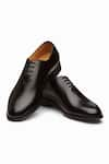 Shop_3DM LIFESTYLE_Black Plain Wholecut Oxford Shoes _Online_at_Aza_Fashions