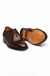 Buy_3DM LIFESTYLE_Brown Plain Wholecut Oxford Leather Shoes 