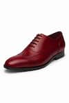 Buy_3DM LIFESTYLE_Red Plain Austerity Brogue Oxford Shoes _Online_at_Aza_Fashions