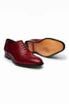 3DM LIFESTYLE_Red Plain Austerity Brogue Oxford Shoes _at_Aza_Fashions