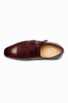 Buy_3DM LIFESTYLE_Maroon Plain Off-centred Double Monk Strap Shoes