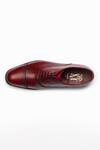 Shop_3DM LIFESTYLE_Red Plain Quarter Brogue Oxford Shoes 