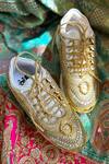 Chal Jooti_Gold Embellished Goddess Sequin Sneakers _Online_at_Aza_Fashions