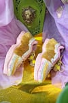 Chal Jooti_Pink Embellished Princess Candy Tassel Sneakers _Online_at_Aza_Fashions