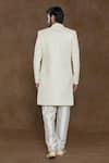 Shop_Aryavir Malhotra_White Sherwani Pure Silk Hand Work Sequin Embellished Kurta Set_at_Aza_Fashions