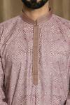 Buy_Arihant Rai Sinha_Pink Cotton, Silk Embroidery Geometric Print Kurta And Pyjama Set_Online_at_Aza_Fashions