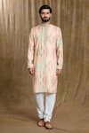 Buy_Aryavir Malhotra_Multi Color Kurta Cotton Printed Abstract And Pyjama Set_Online_at_Aza_Fashions
