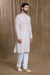 Shop_Aryavir Malhotra_Multi Color Kurta Cotton Mini Floral And Pyjama Set _Online_at_Aza_Fashions