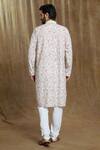 Shop Arihant Rai Sinha White Cotton, Silk Embroidery Geometric Tile Print Kurta With Pyjama at Aza Fashions Shop_Arihant Rai Sinha_White Cotton, Silk Embroidery Geometric Tile Print Kurta With Pyjama_at_Aza_Fashions