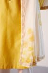 Devnaagri_Ivory Hand Paint Bloom Stole _Online_at_Aza_Fashions