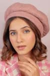 Shop_Hair Drama Co_Pink Broach Embellished Emily In Paris Metal Beret _Online