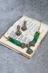 Buy Prestones Green Beads, Diamonds Embellished Pendant Choker Set at Aza Fashions Buy_Prestones_Green Beads, Diamonds Embellished Pendant Choker Set _at_Aza_Fashions