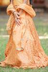 Kirti Agarwal - Pret N Couture_Orange Silk, Lace, Organza, Linen Lace, Sequins Embroidered Lehenga Set _Online_at_Aza_Fashions