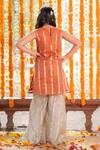 Shop_Kirti Agarwal - Pret N Couture_Orange Tissue, Cotton Cut Work, Gota Patti, Embroidery Kurta And Palazzo Set _at_Aza_Fashions
