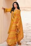 Buy_Label Varsha_Yellow Kurta And Dupatta Viscose Woven Dola Silk Embroidered Zari Pant Set _at_Aza_Fashions