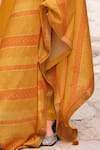 Shop_Label Varsha_Yellow Kurta And Dupatta Viscose Woven Dola Silk Embroidered Zari Pant Set _Online_at_Aza_Fashions