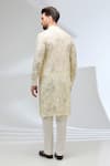 Shop_Rabani & Rakha_Ivory Kurta Georgette Embroidered Resham Thread Sequins Set_at_Aza_Fashions