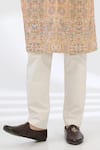 Rabani & Rakha_Yellow Georgette, Crepe, Cotton, Silk Floral Pattern Kurta And Pant Set _Online_at_Aza_Fashions