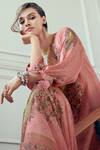 Shop_Label Varsha_Pink Kurta Modal Satin Printed Floral Round Pattern Set _Online_at_Aza_Fashions