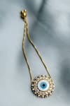 Buy_Ruuh Studios_Gold Plated Imitation Diamonds Grace Evil Eye Bracelet _at_Aza_Fashions
