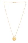 Buy_Ruuh Studios_Gold Plated Starlit Heart Pendant Necklace _at_Aza_Fashions