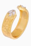 Shop_Ruuh Studios_Gold Plated Stone Celestial Heart Ring _at_Aza_Fashions