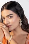 Buy_Ruuh Studios_Gold Plated Moissanite Polki Malti Meenakari Work Drop Earrings _at_Aza_Fashions