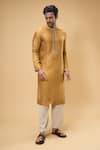 Shop_Taavare_Gold Tissue Organza Embellished Sequin Placed Kurta With Pant_at_Aza_Fashions