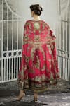 Shop_Rajdeep Ranawat_Pink Silk Print Vintage Florence Round Neck Caprice Asymmetric Tunic _at_Aza_Fashions