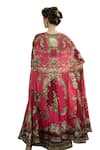 Rajdeep Ranawat_Pink Silk Print Vintage Florence Round Neck Caprice Asymmetric Tunic _at_Aza_Fashions