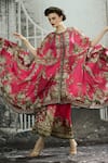 Buy_Rajdeep Ranawat_Pink Silk Print Vintage Florence Round Neck Caprice Asymmetric Tunic 