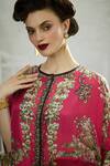 Shop_Rajdeep Ranawat_Pink Silk Print Vintage Florence Round Neck Caprice Asymmetric Tunic 