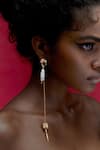 Buy_Outhouse_Gold Plated Keshi Pearls The Shroom Shoulder Grazers Earrings _at_Aza_Fashions