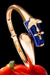 Shop_Outhouse_Gold Plated Lapis Lazuli The Sculpt Handcuff _at_Aza_Fashions