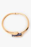 Outhouse_Gold Plated Lapis Lazuli The Sculpt Handcuff _Online_at_Aza_Fashions