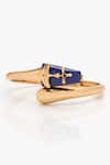 Outhouse_Gold Plated Lapis Lazuli The Sculpt Handcuff _at_Aza_Fashions