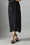 Buy_Fishcanfly_Black Crepe Silk Printed Floral Alice In Wondersea Shirt And Draped Skirt Set _Online_at_Aza_Fashions