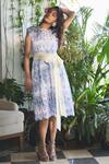 Buy_Sonam Parmar Jhawar_Blue Mul Cutwork Round Gina Floral Dress _at_Aza_Fashions